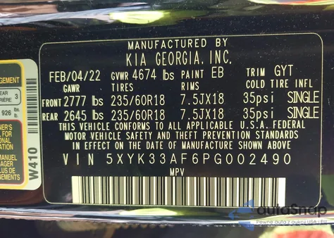 2023 Kia Sportage Ex z USA, uszkodzony, nr VIN 5XYK33AF6PG002490